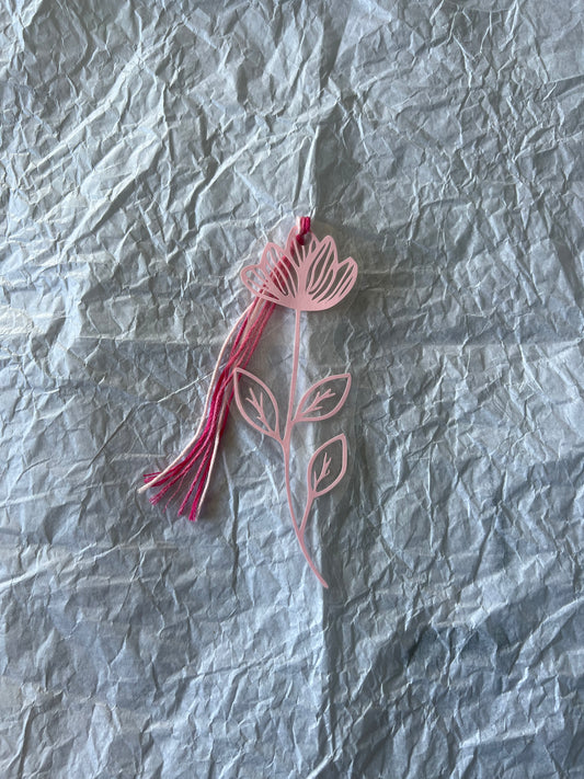 Floral Bookmarks with Tassels