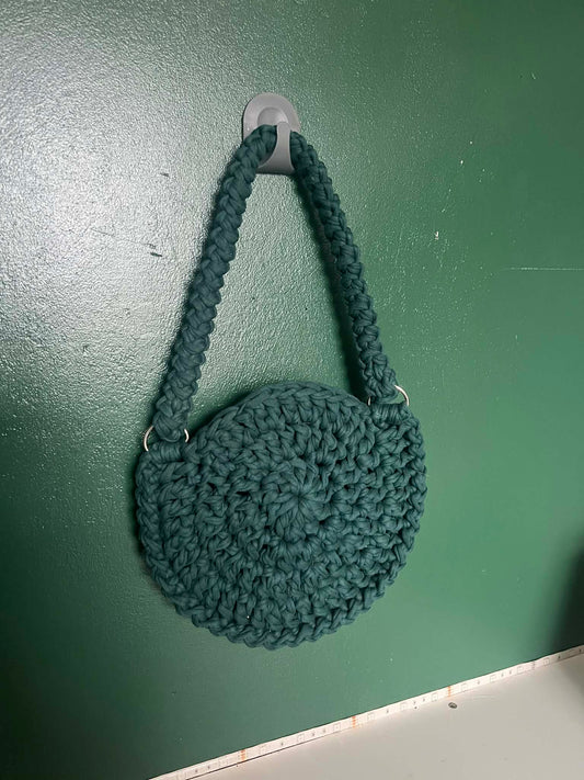 Mini crochet shell bag